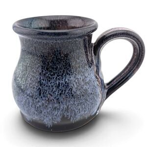 Studio Art Pottery Mug Handmade Reactive Drip Glaze Multicolor Potters Mark